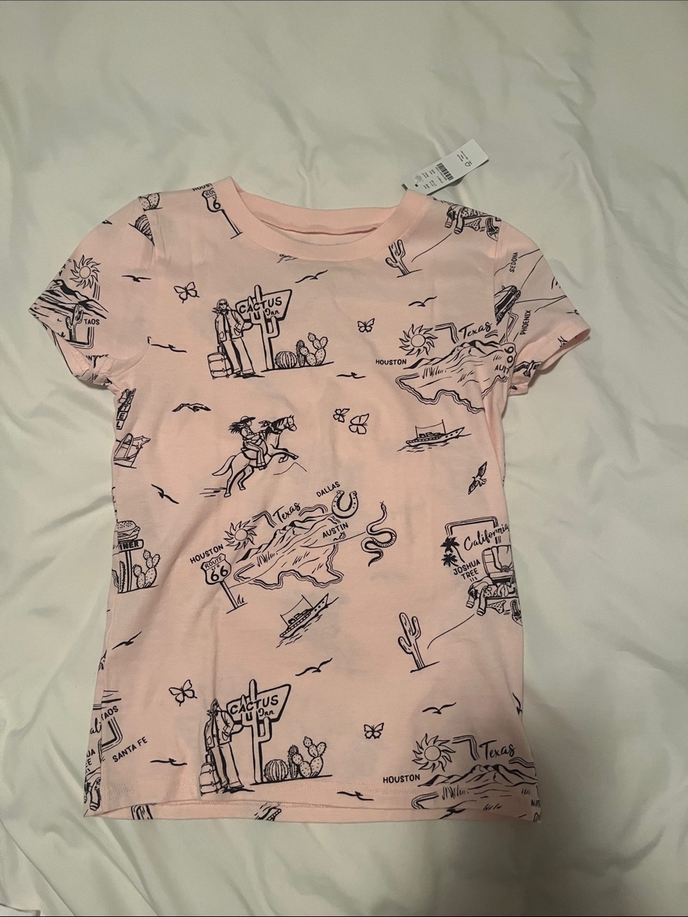 J. Crew Pink Texas T Shirt XXS NWT